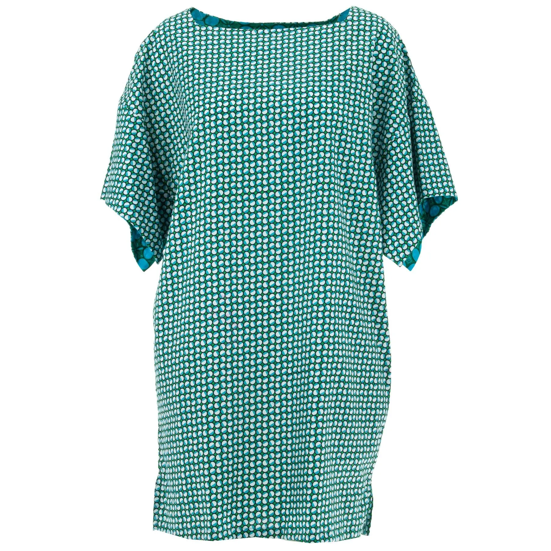 Modern Kimono Pocket Dress - Green Eclipse