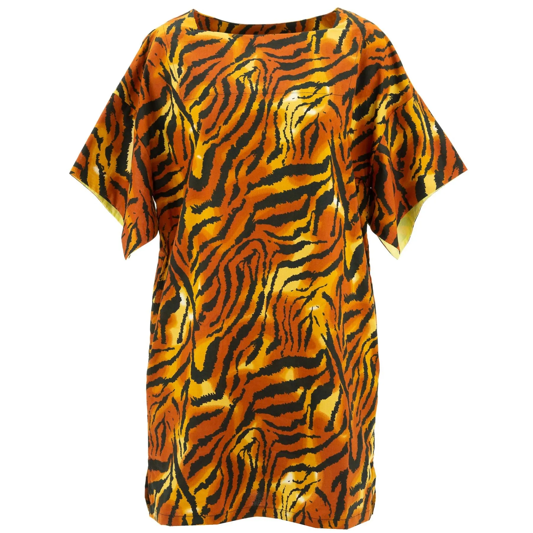 Modern Kimono Pocket Dress - Tiger