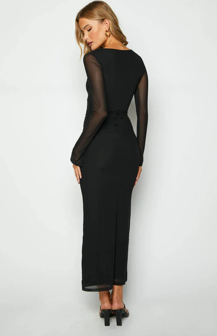 Monni Black Maxi Dress