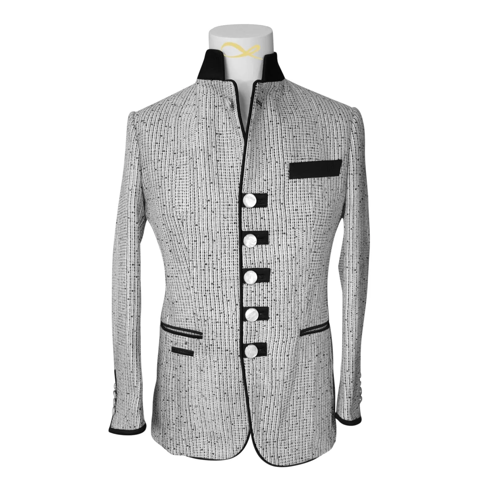 Nero Tweed Paillette Mandani Jacket