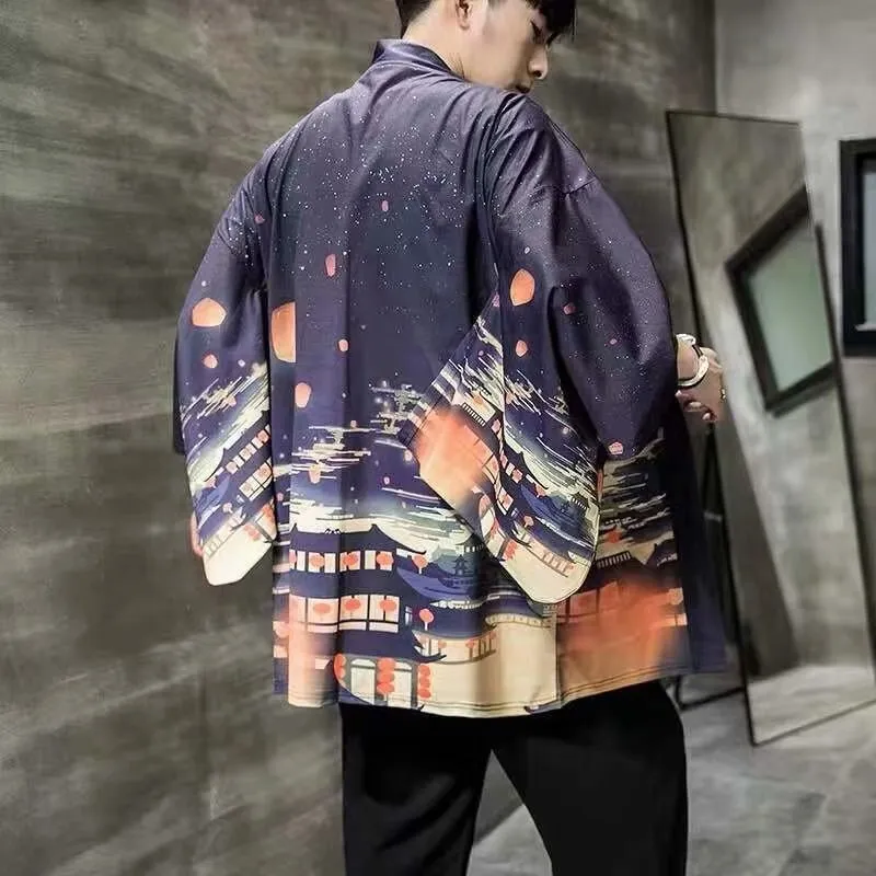 Nsqured "Samurai Breeze" Men's Beach Kimono Cardigan