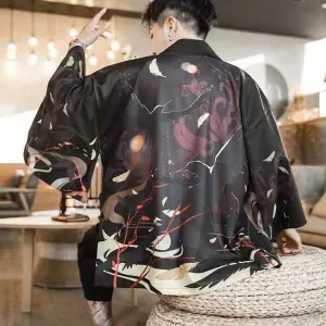 Nsqured "Samurai Breeze" Men's Beach Kimono Cardigan