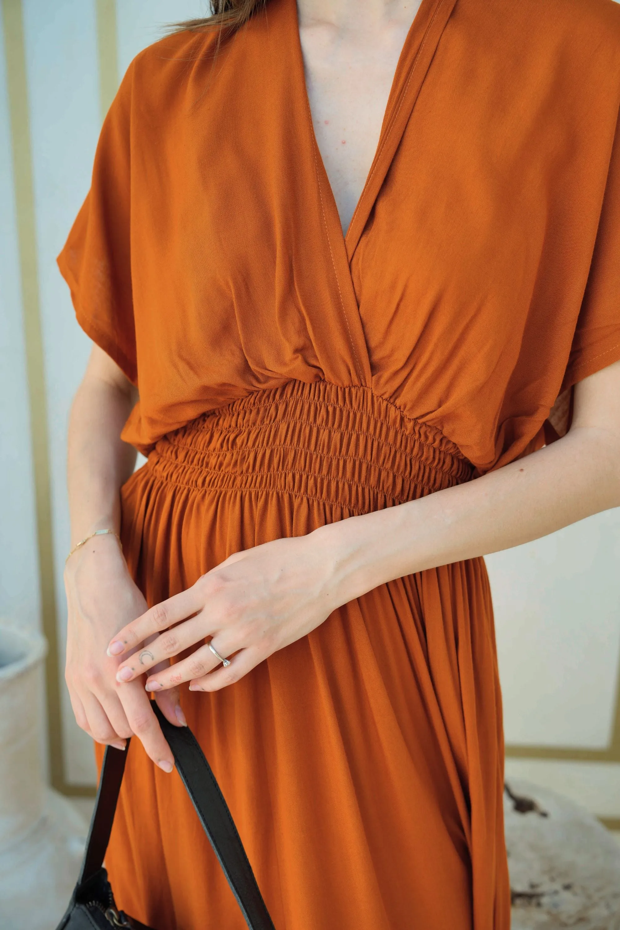 Olivia Maxi Dress in Terracotta