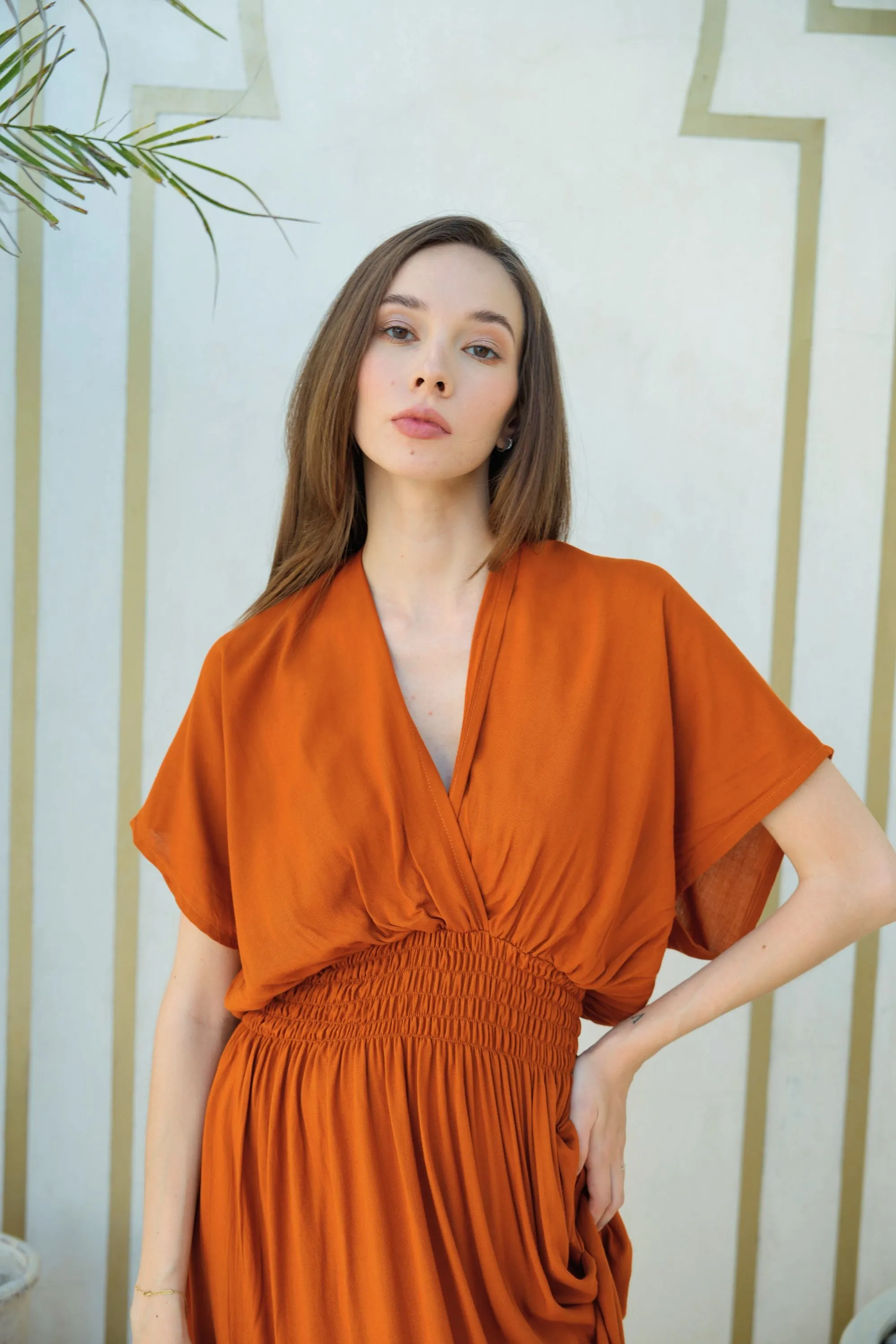 Olivia Maxi Dress in Terracotta