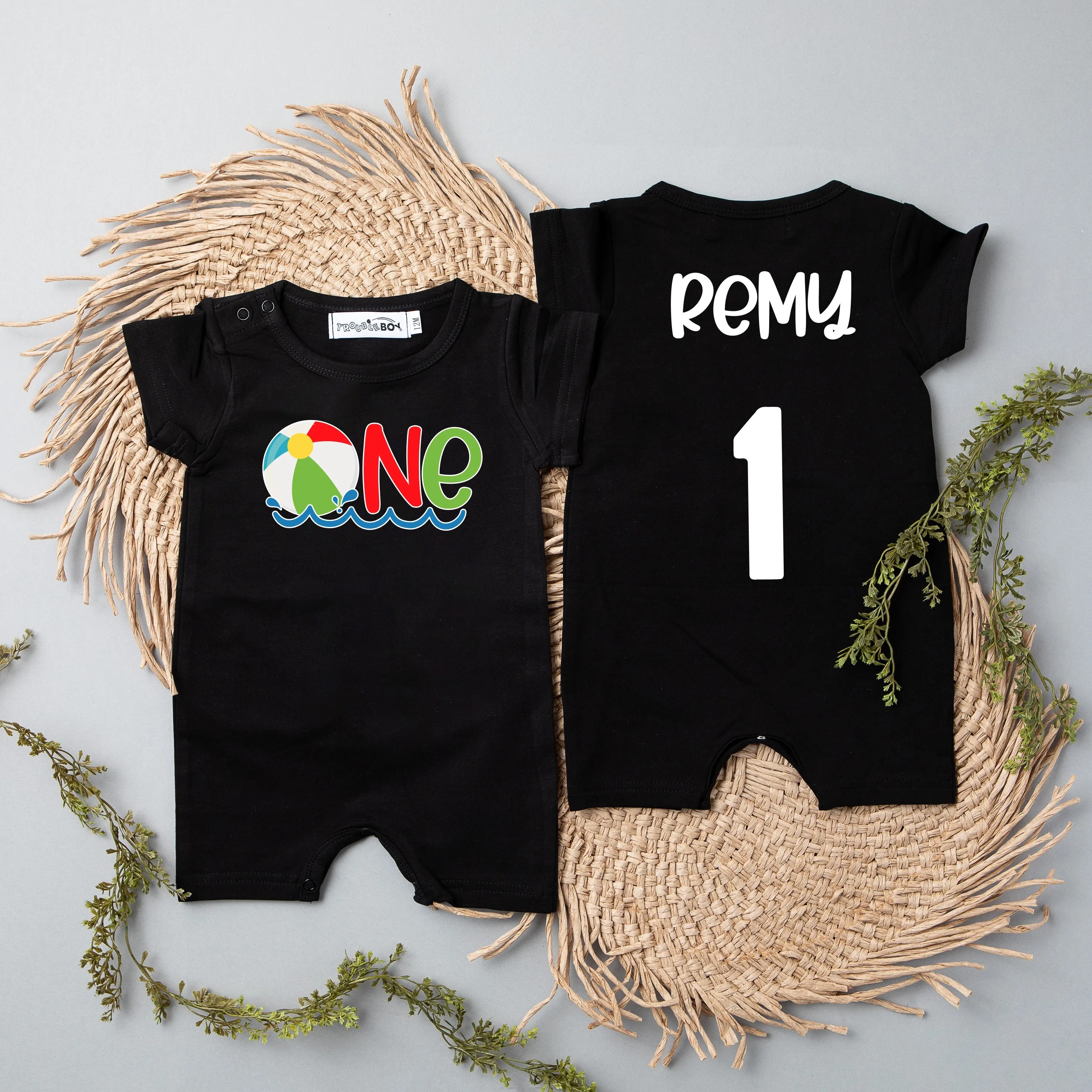 One Beach Ball Slim Fit Shorts Romper