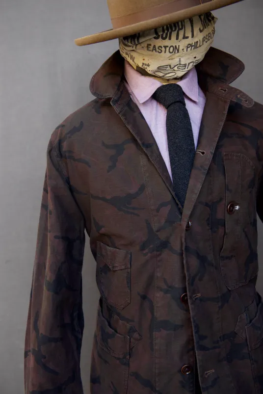 Overdyed Camouflage Cotton Shell Jacket - M