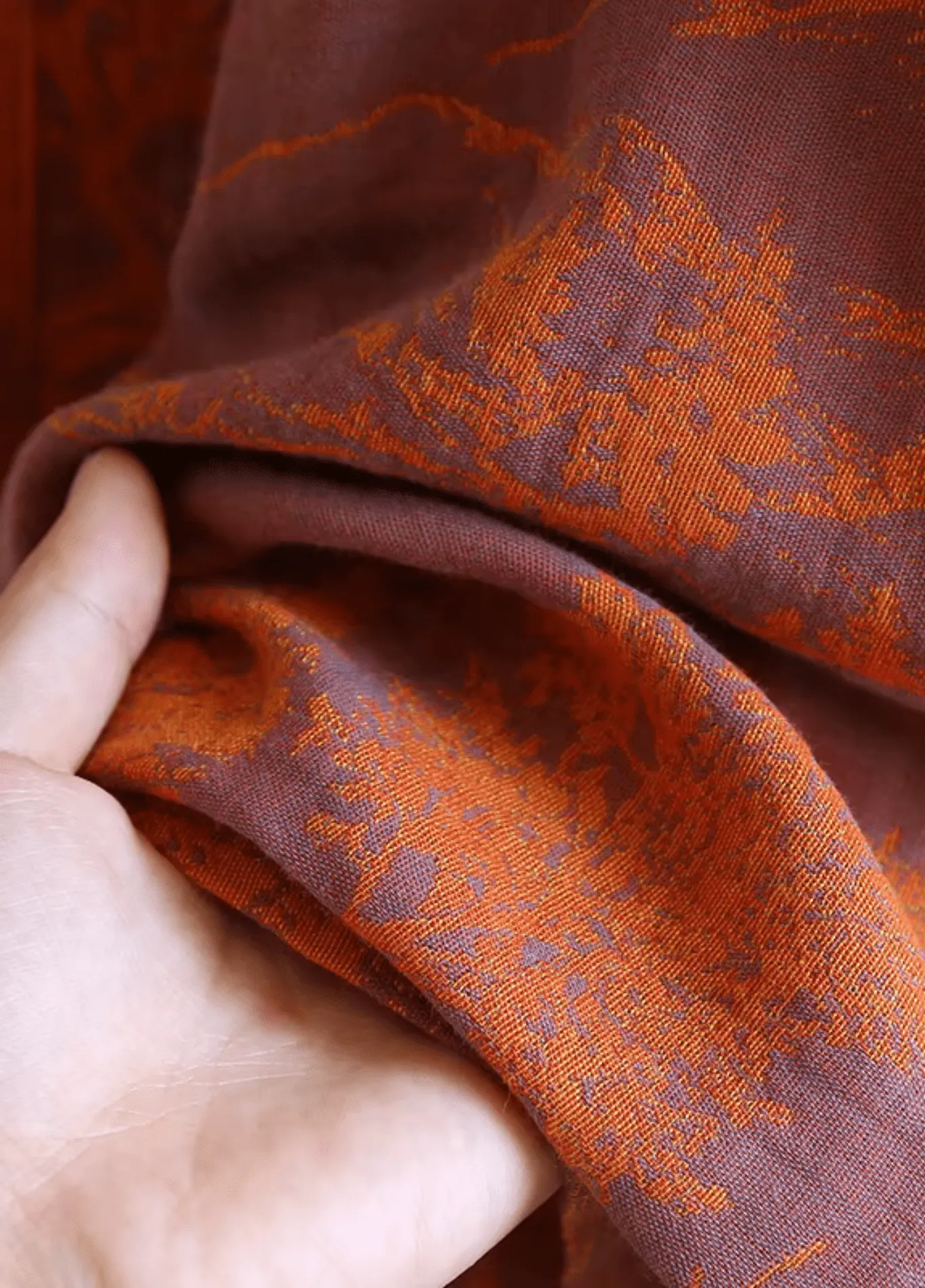 Peignoir kimono orange femme | Ukiyo