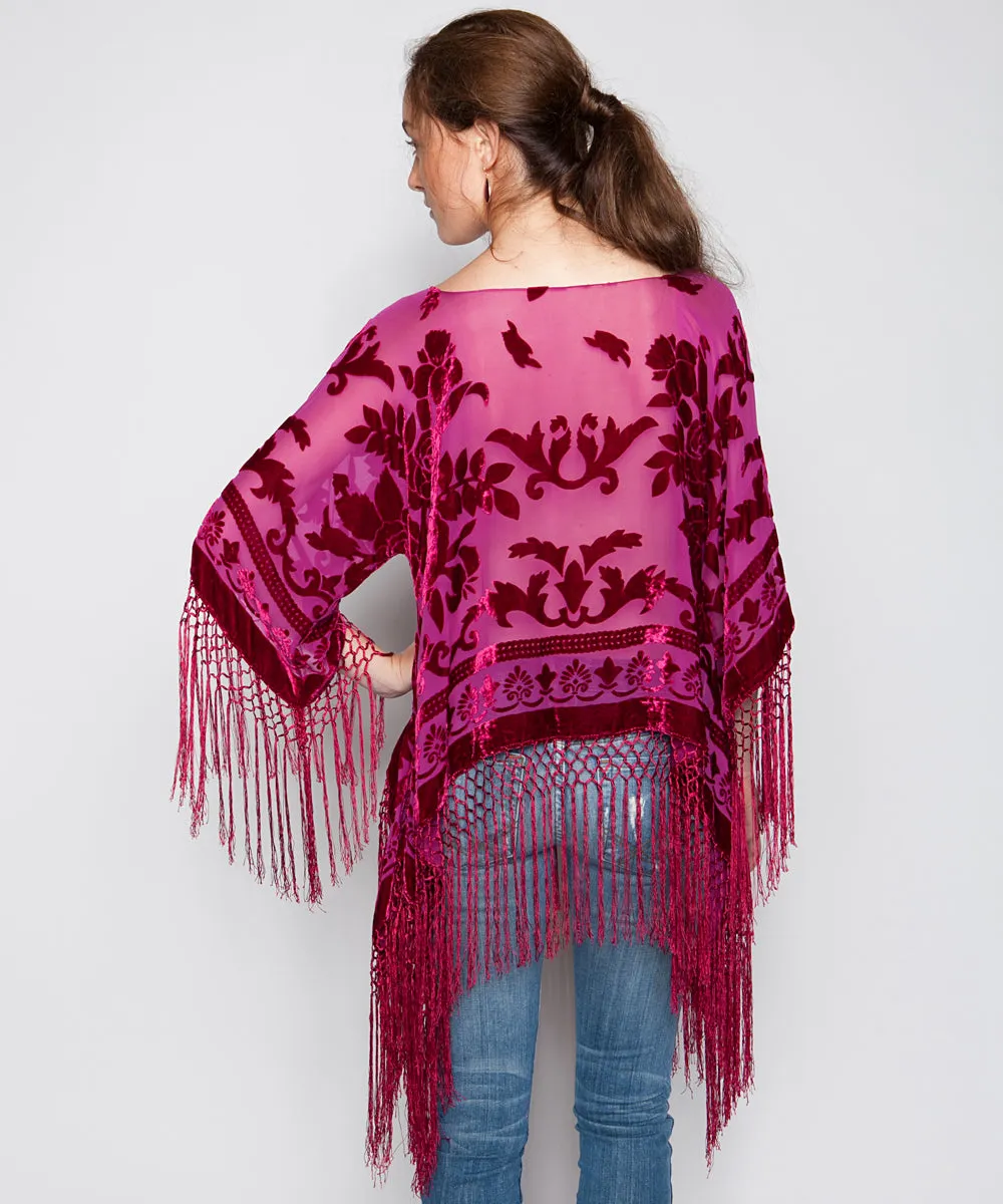 PINK ORCHID KIMONO TOP