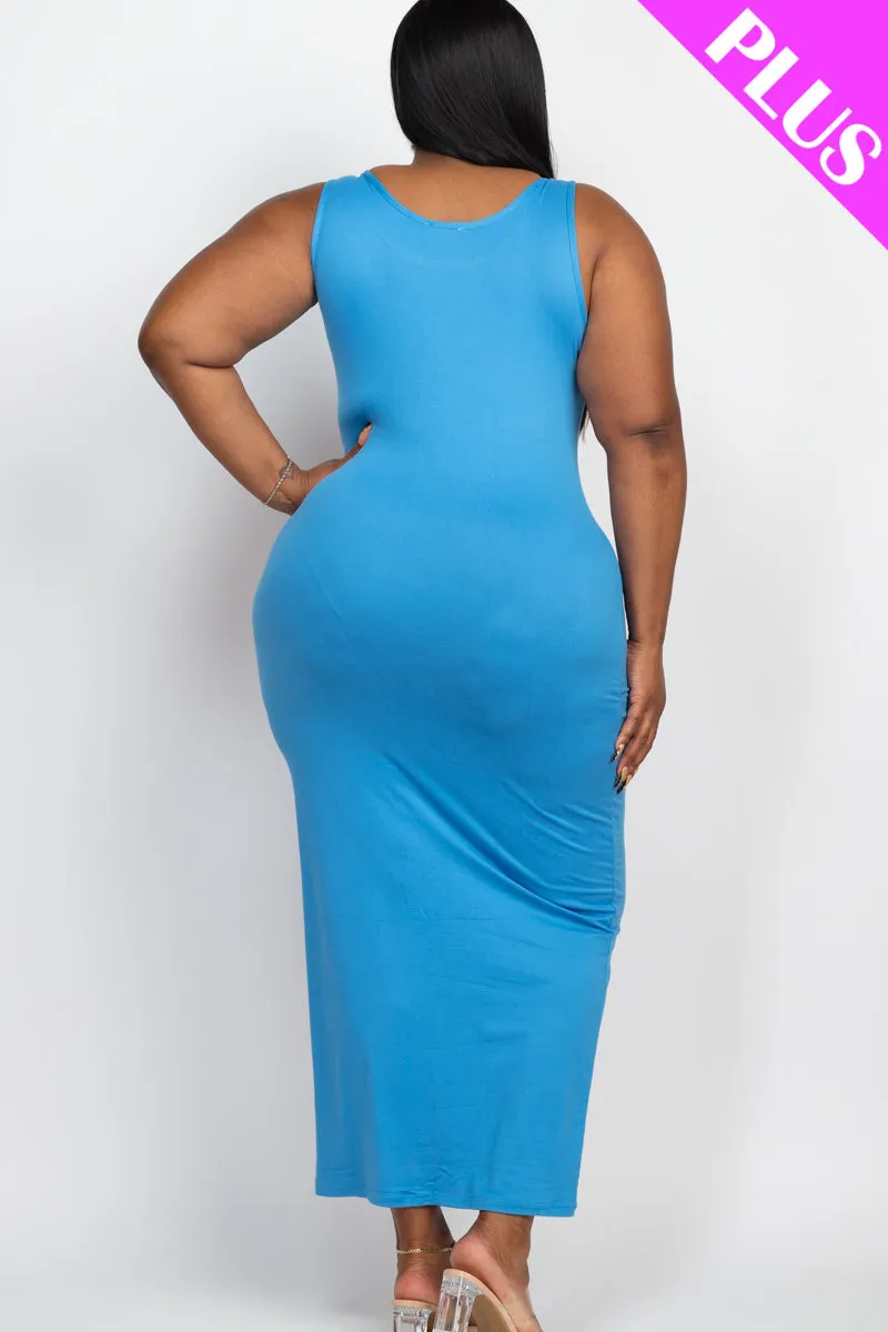 Plus Size Solid Basic Maxi Dress (CAPELLA)