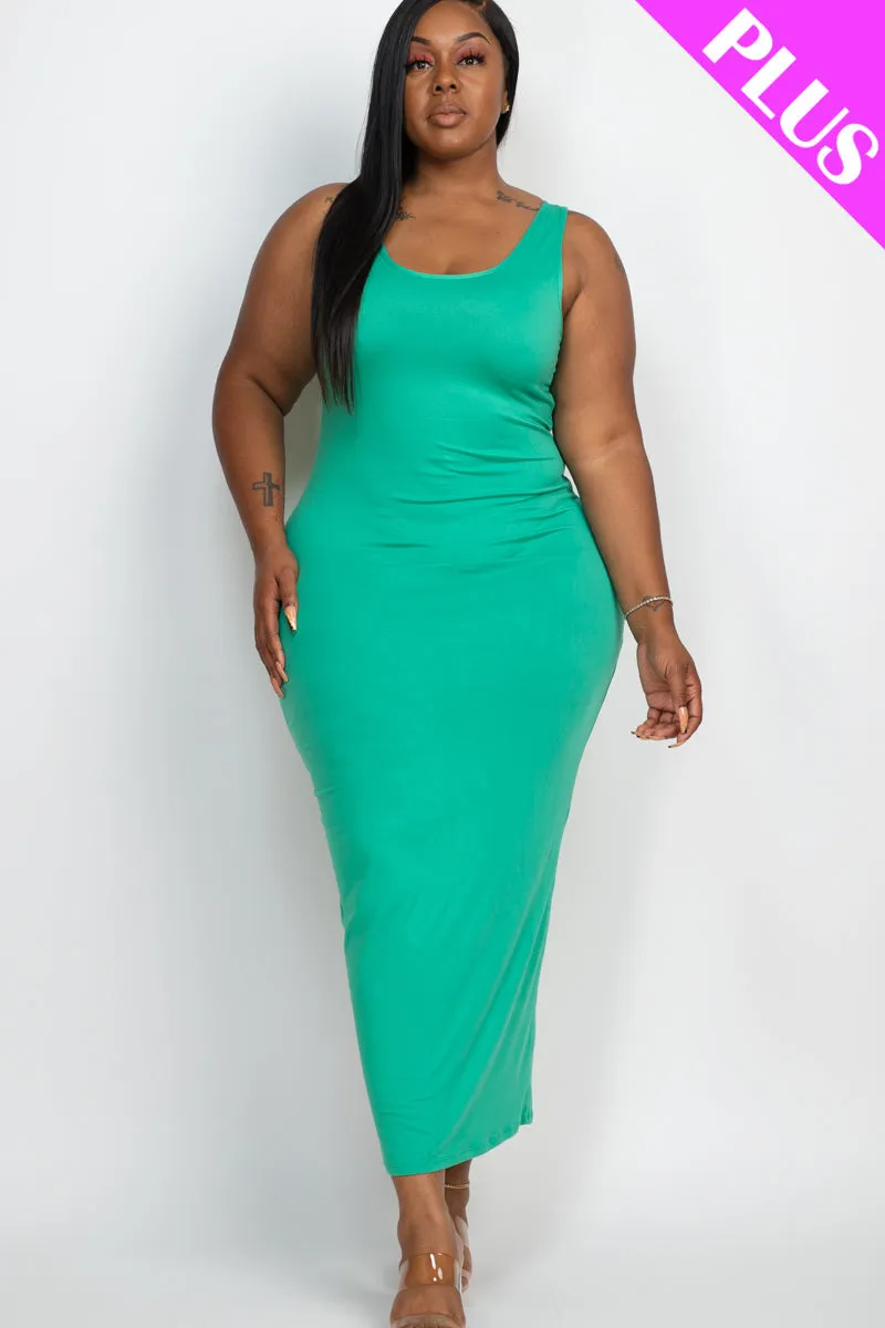 Plus Size Solid Basic Maxi Dress (CAPELLA)