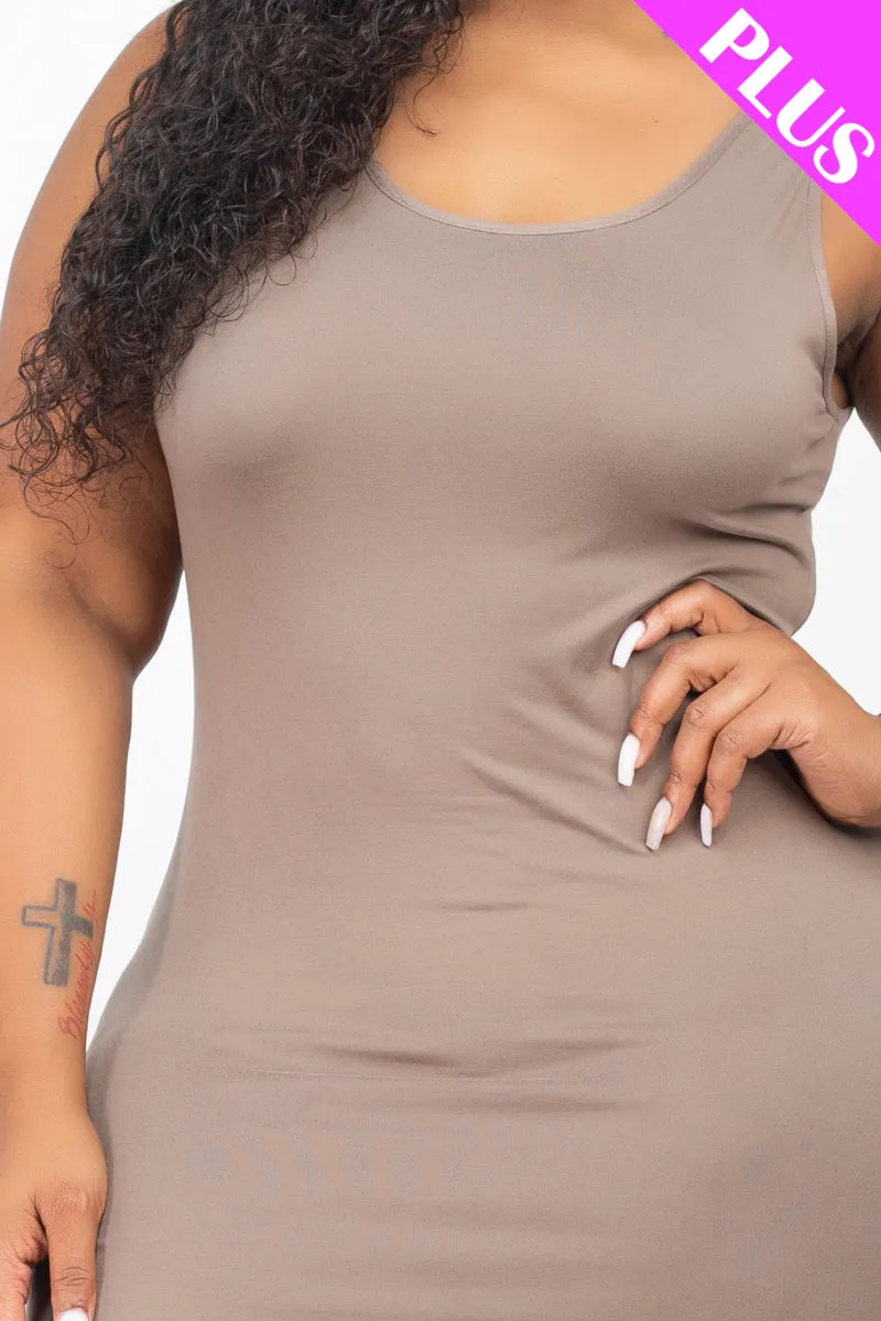 Plus Size Solid Basic Maxi Dress (CAPELLA)