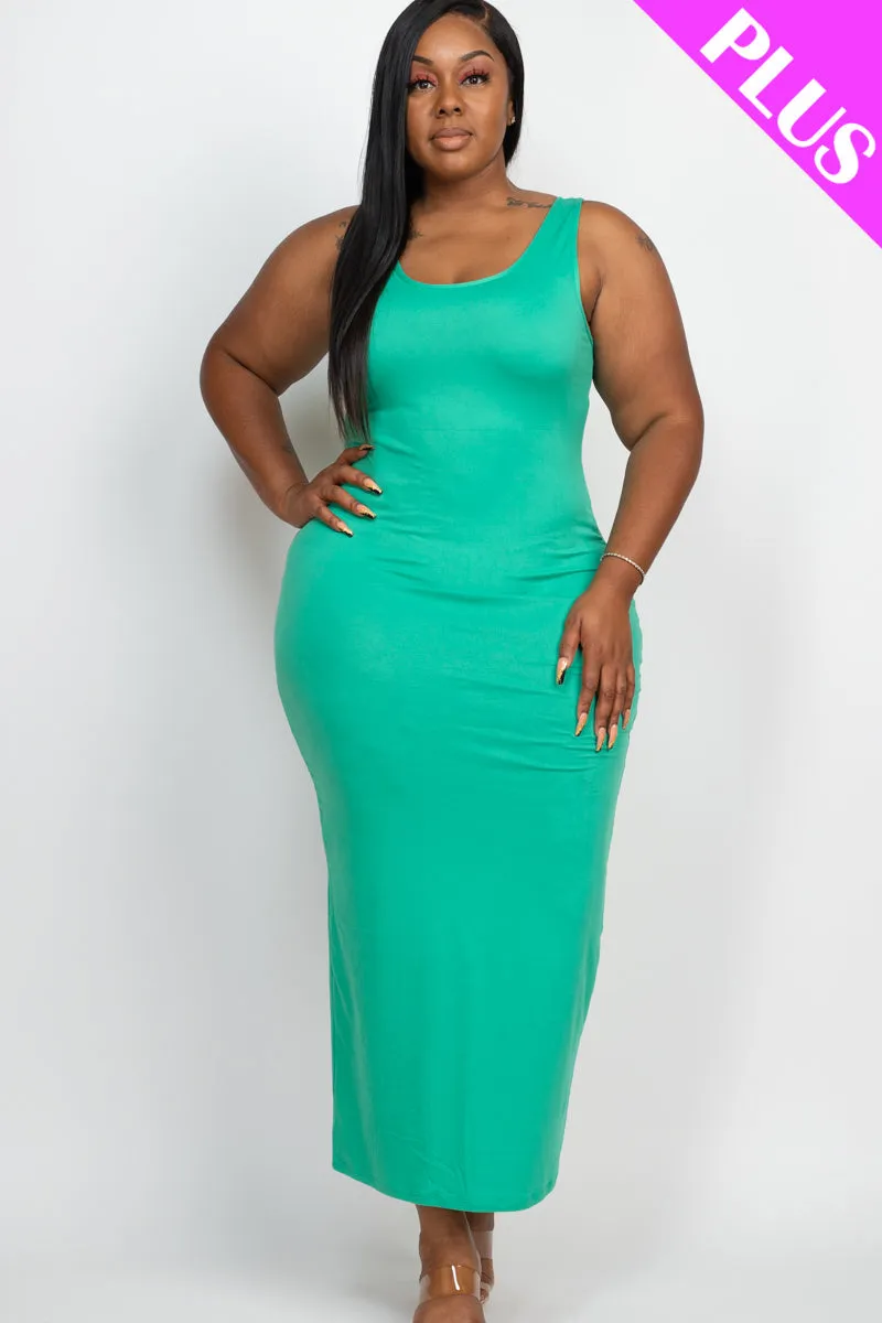 Plus Size Solid Basic Maxi Dress (CAPELLA)