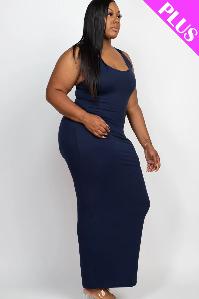 Plus Size Solid Basic Maxi Dress (CAPELLA)