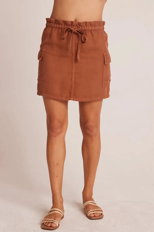 Posey Cargo Mini Skirt -Summer Brown