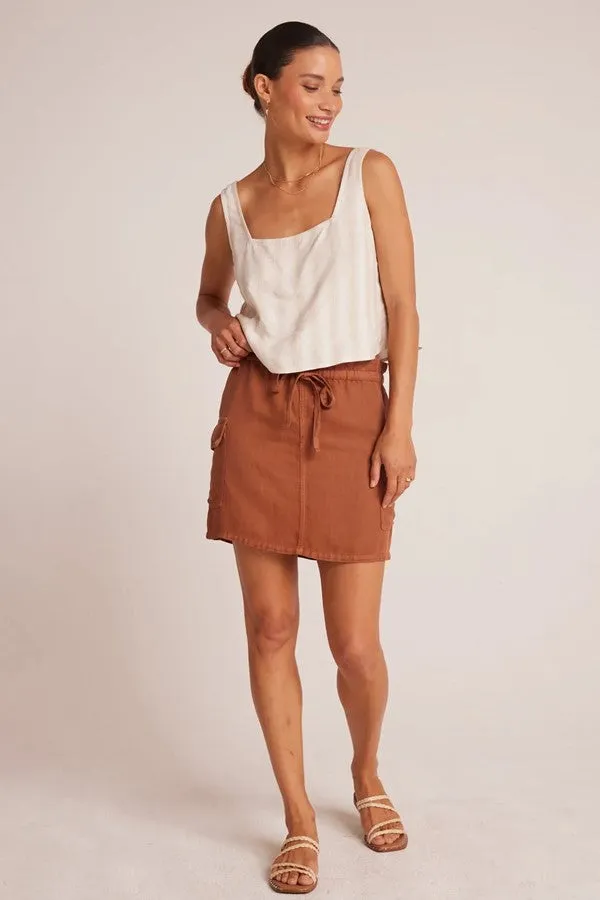 Posey Cargo Mini Skirt -Summer Brown