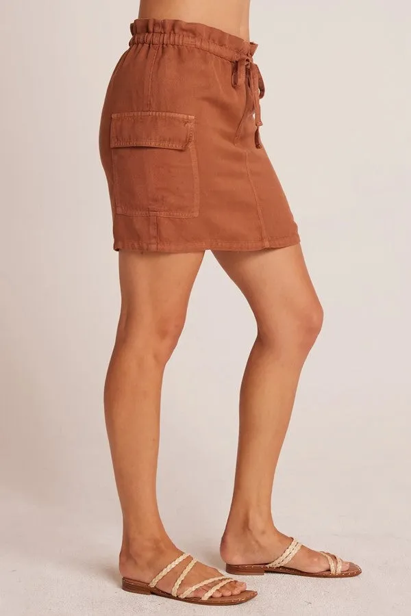 Posey Cargo Mini Skirt -Summer Brown