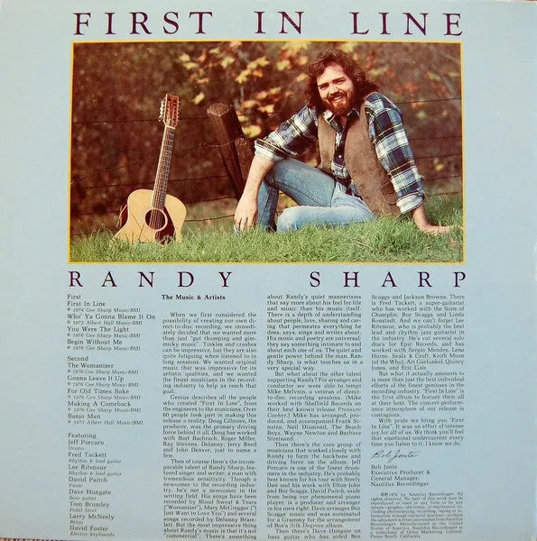 Randy Sharp - First In Line (LP, Album, Ltd) (NM or M-)