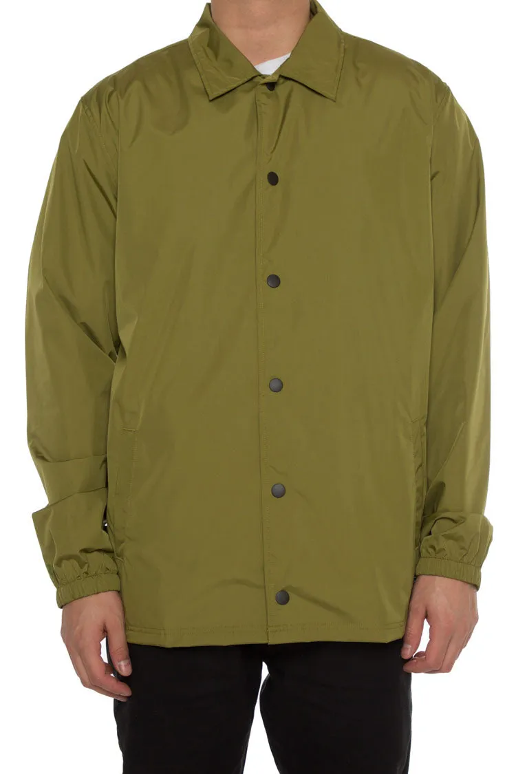 Rats Get Fat Blank Coach Jacket Army Green