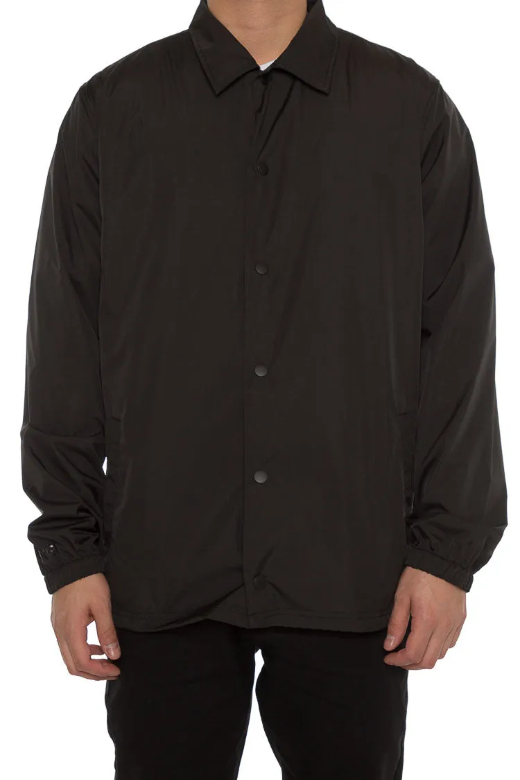 Rats Get Fat Blank Coach Jacket Black