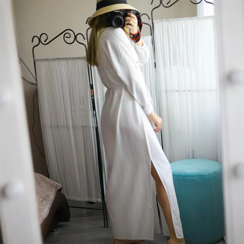 Robe Kimono Pareo Blanche