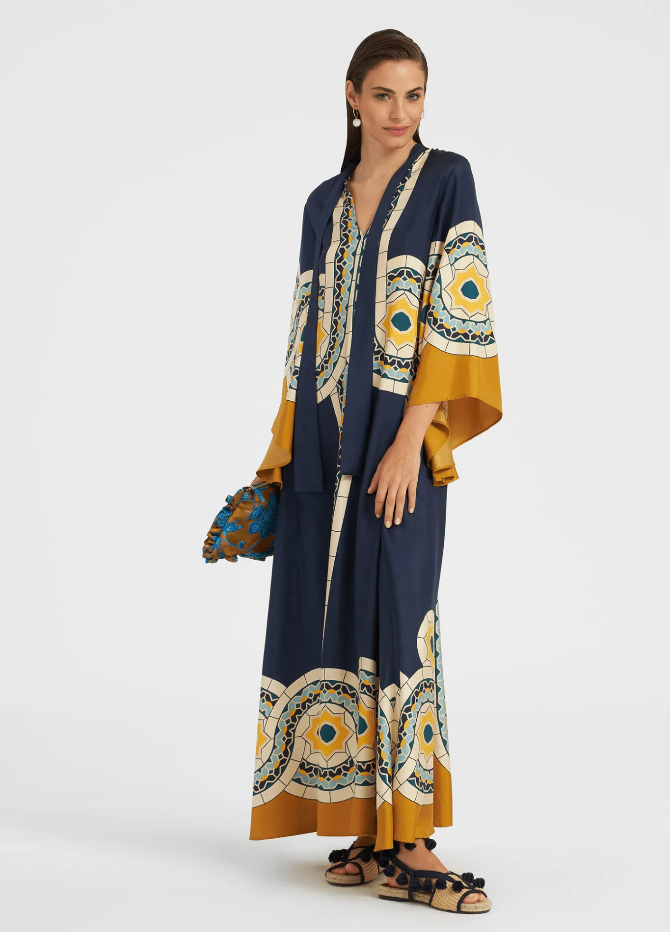 Robe kimono réversible | Méditerranée