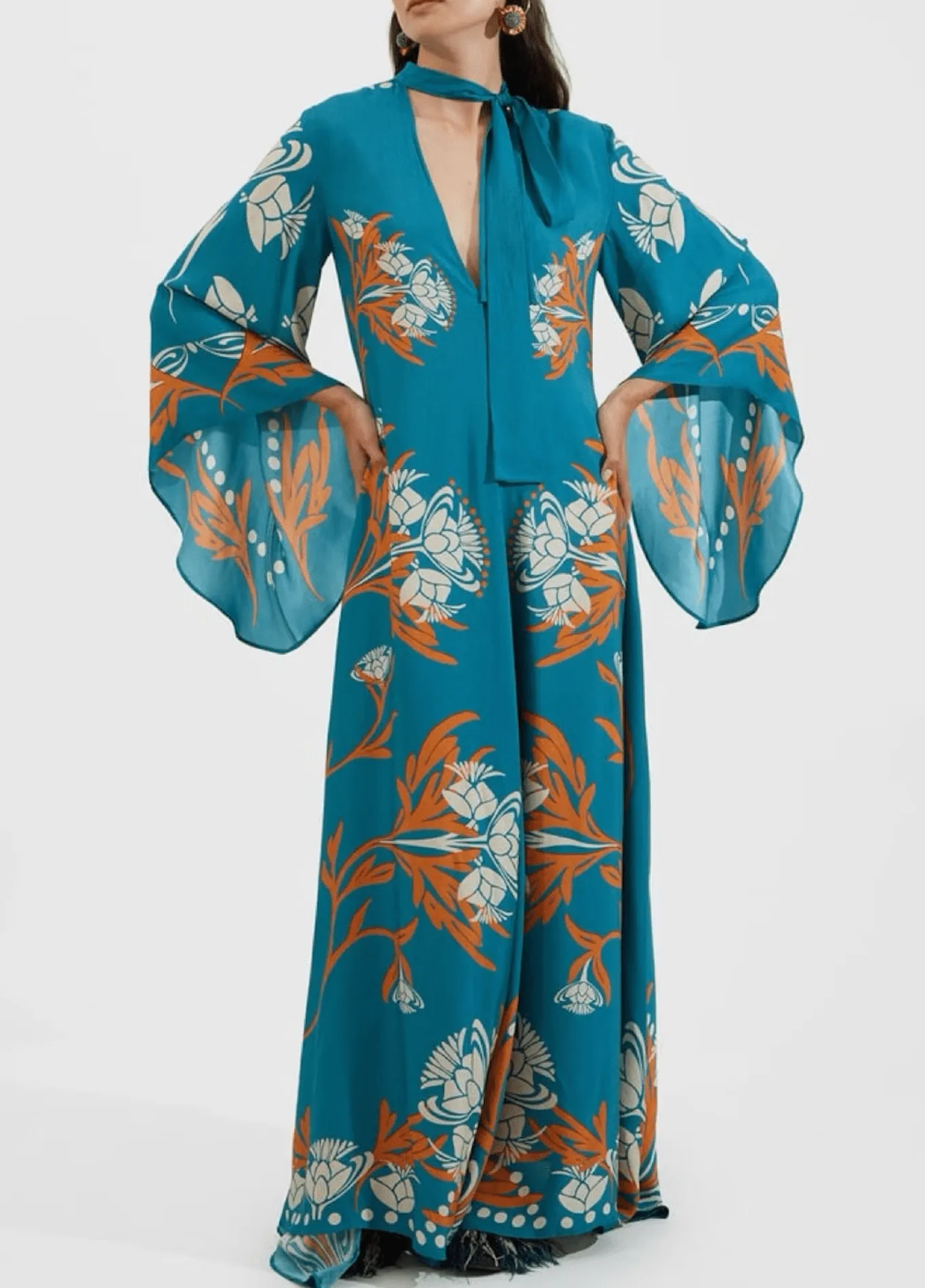 Robe kimono réversible | Turquoise Sauvage