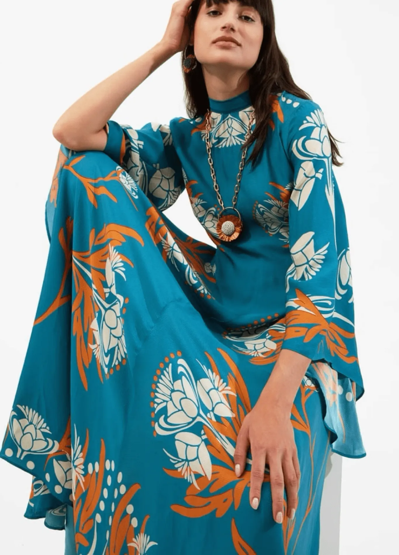 Robe kimono réversible | Turquoise Sauvage