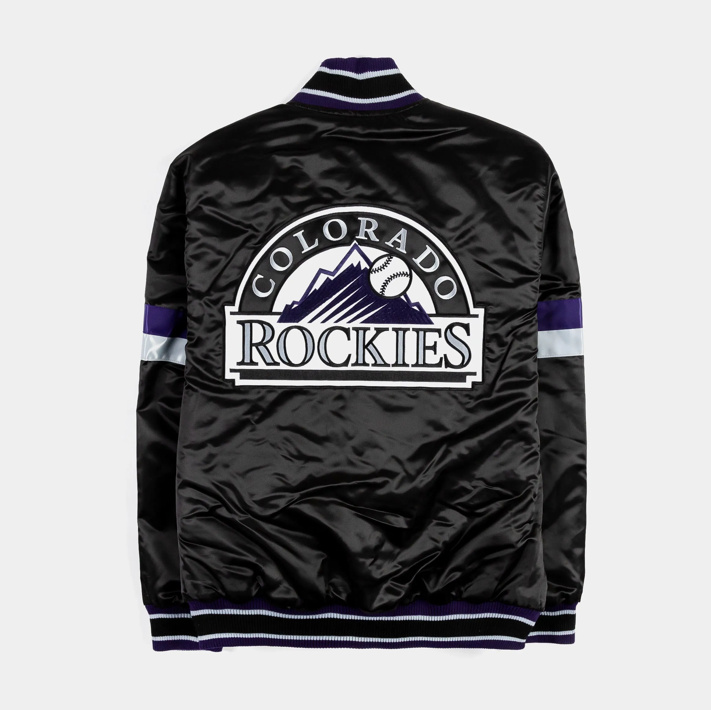 Shoe Palace Exclusive Colorado Rockies Home Game Varsity Mens Jacket (Black)