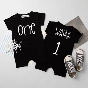 Shorts "One" Slim Fit 1st Birthday Romper