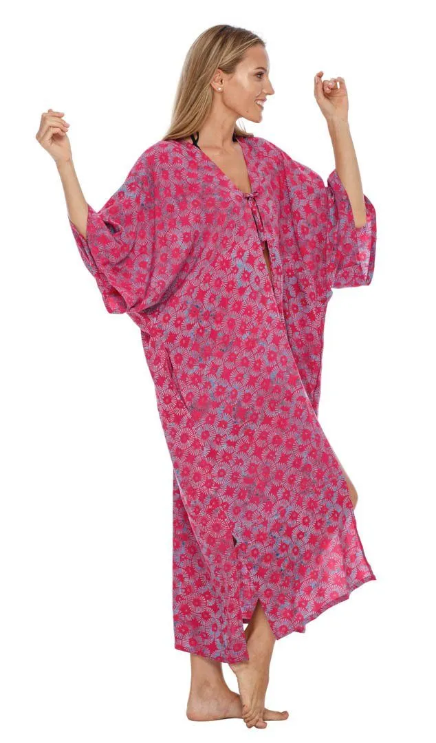 SHU-SHI Women's Open Front Kimono Cardigan Robe - Beach Cover-Up, Loose Fit, One Size