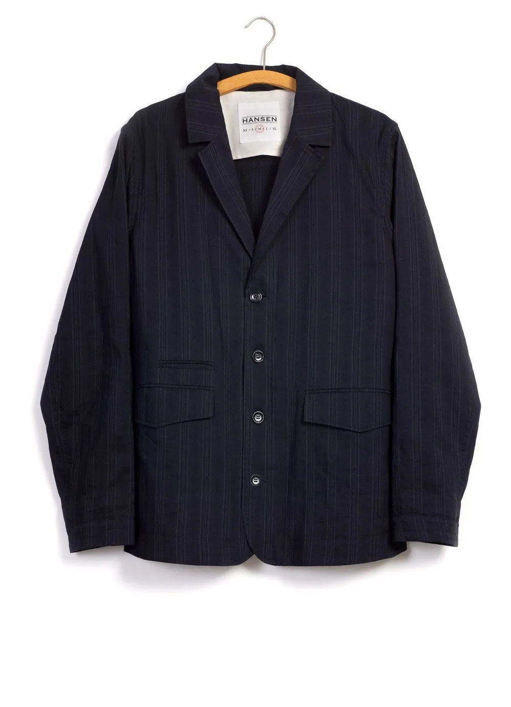 SIMON | Open Back Blazer | Black Stripe