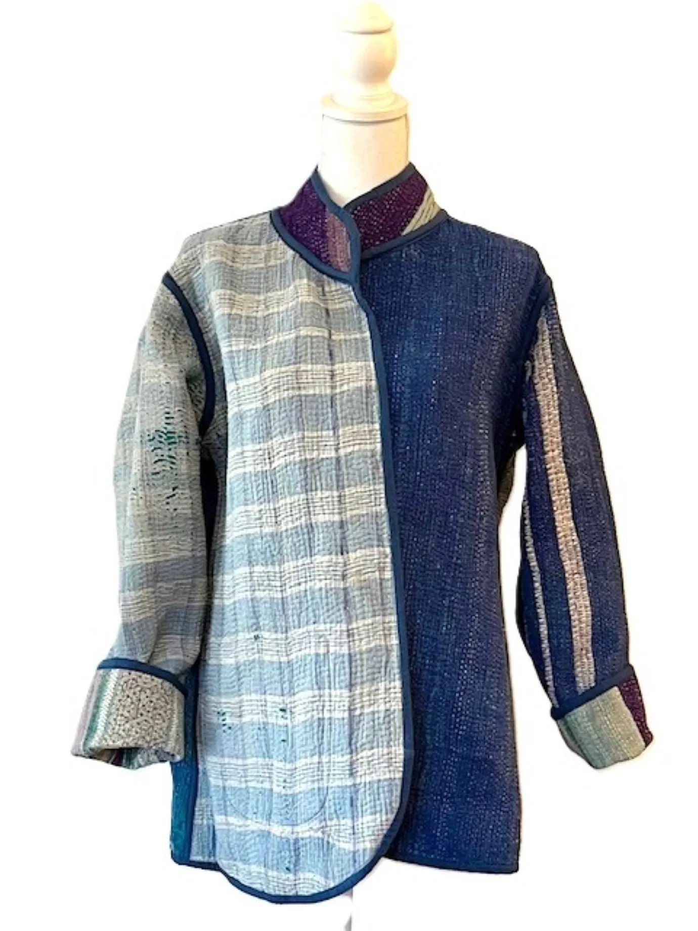 Specialty Collection: Designer Patchwork Hand Embroidered Jacket. Fully Reversible.(Mixed) )