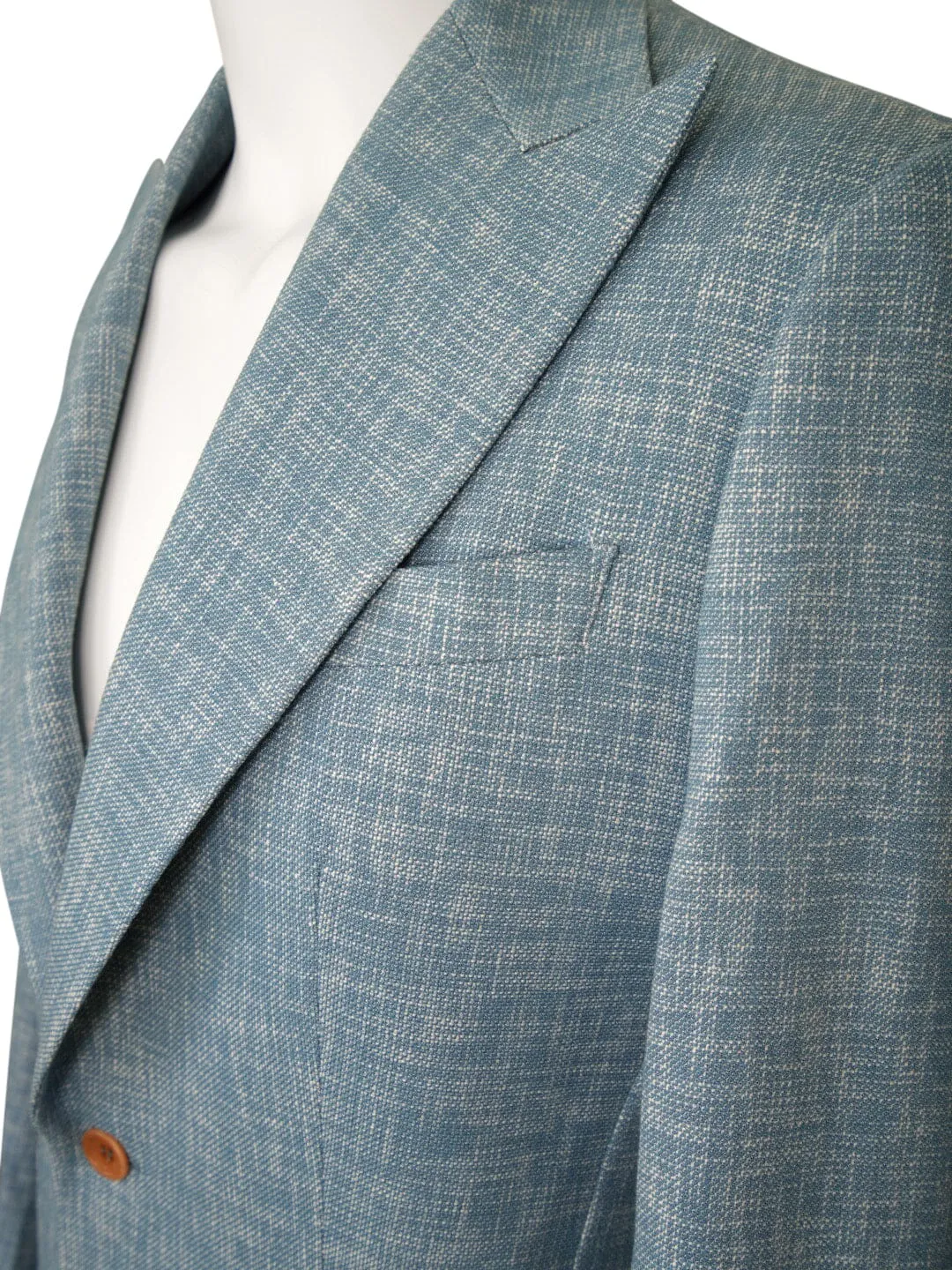 Teal Blu Lino Tweed Jacket