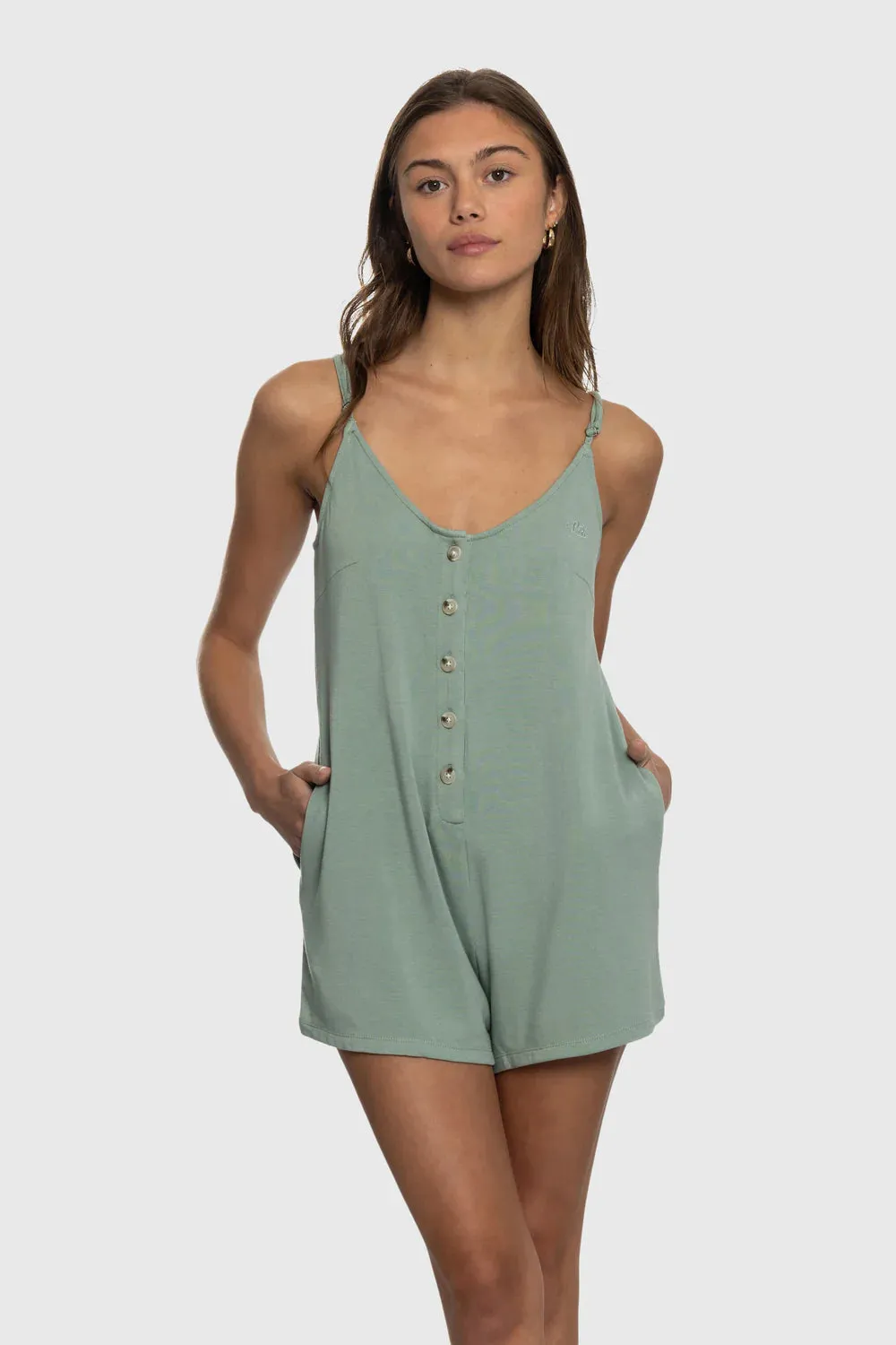 TEAMLTD WOMENS BUTTON UP ROMPER