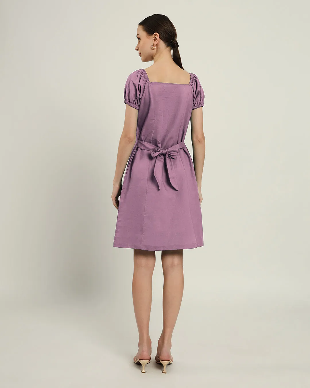 The Arar Purple Swirl Cotton Dress