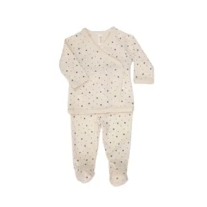 Tun Tun (Peru) - Pima Cotton Pointelle Kimono Set - Little Stars