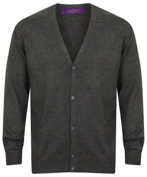 V-button cardigan | Grey Marl