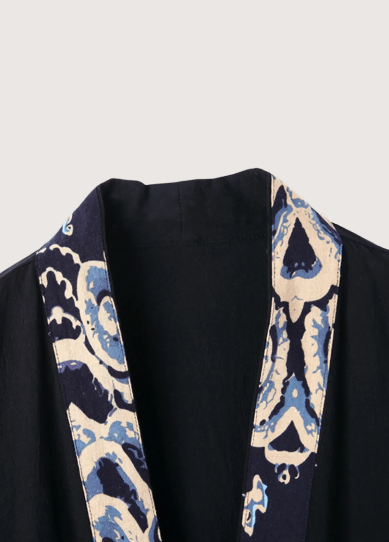 Veste kimono noir | Cardigan Contemporain