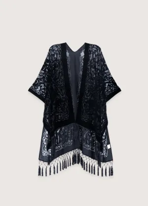 Veste kimono noir