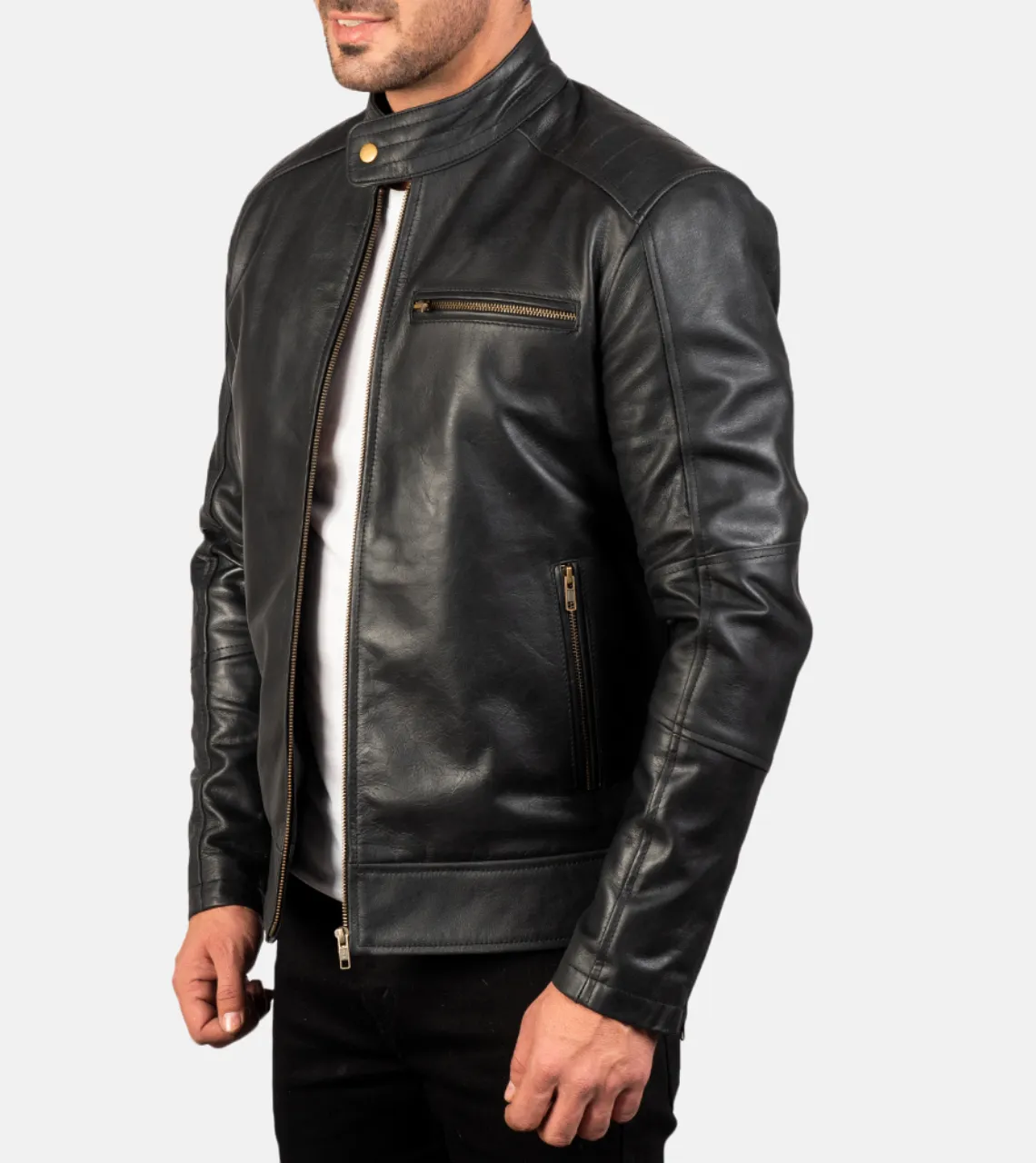 Vincent Black Men's Leather Jacket