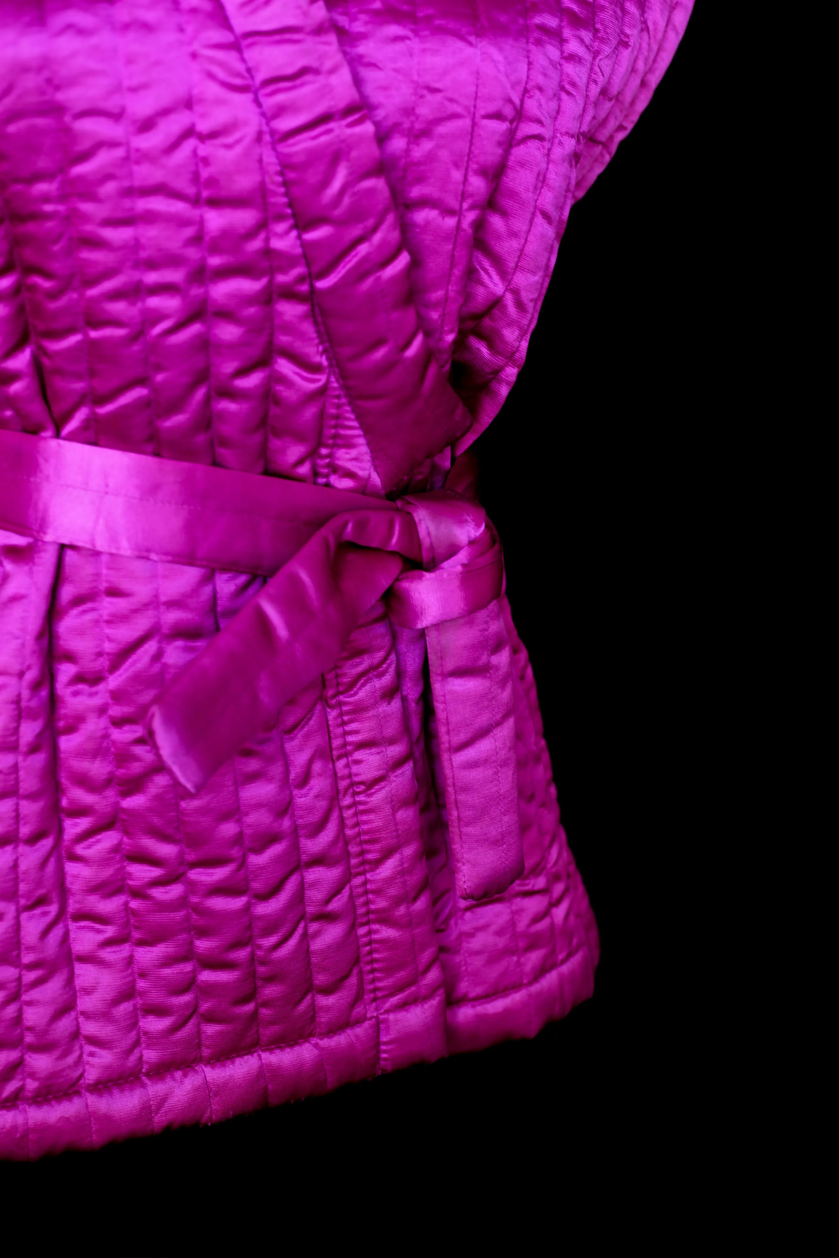 Vintage 1970s Quilted Satin Jacket