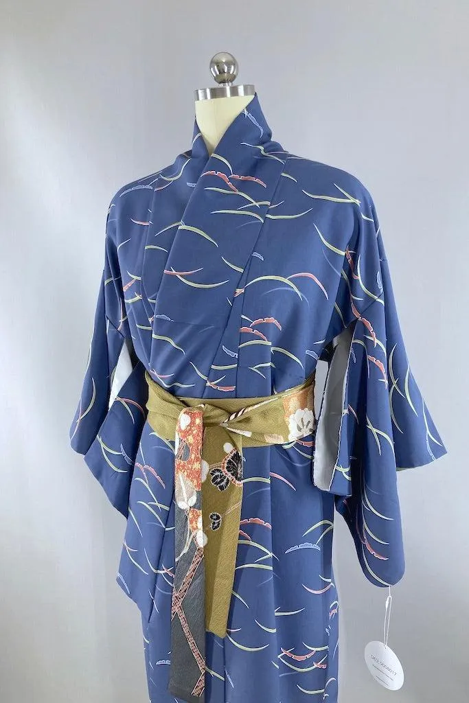 Vintage Blue & Green Kimono