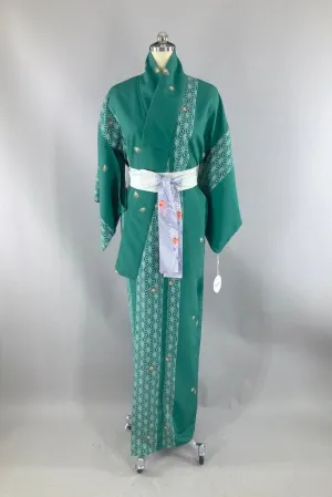 Vintage Emerald Green Kimono