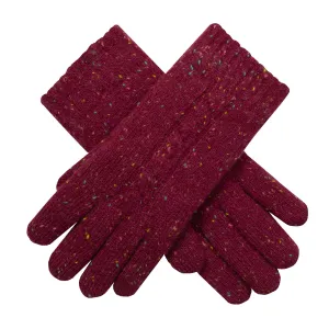 Women’s Cable Knit Gloves with Marl Yarn