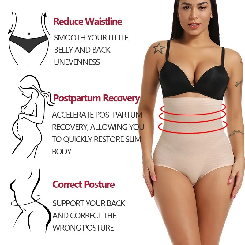 Women's High Waist Sculpting Compression Tummy Control Slimmers Shapewear