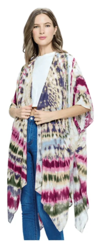 Yak Yeti Kimono Tye Dye Multicolor 23311-FCH