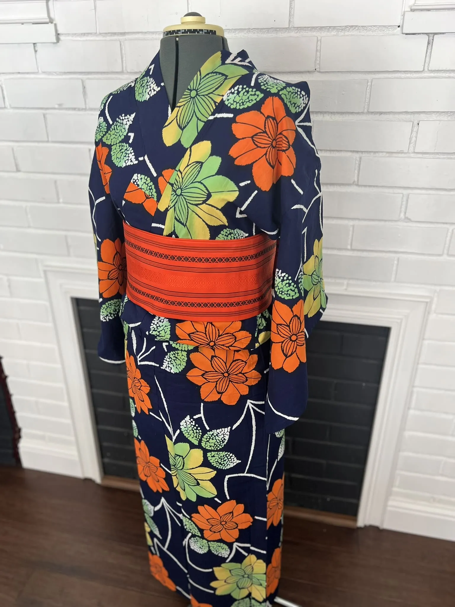 YUKATA, Balloon flower, Size: S-M / Japanese Traditional Women's Yukata